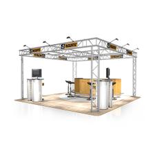 Kiállítási stand FD 32, 4.000 mm x 2.500 mm x 4.000 mm (Sz x Ma x Mé)