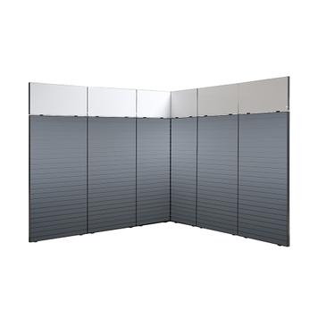 „Style-Black” FlexiSlot® kiállítási stand 2.850 x 2.800 mm sarokelem