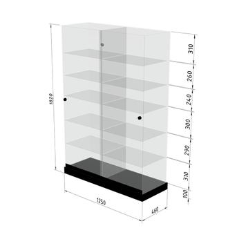Teljesen üveg vitrin „Juno”