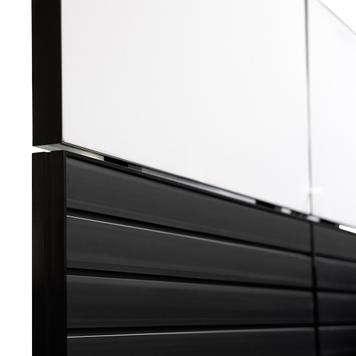 „Style-Black” FlexiSlot® kiállítási stand 2.850 x 2.800 mm sarokelem