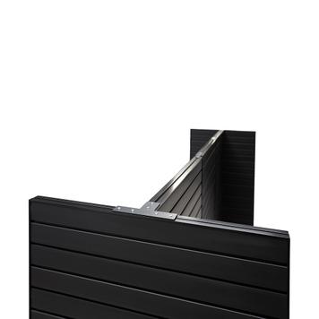 „Style-Black” FlexiSlot® kiállítási stand 2.850 x 2.800 mm sarokelem